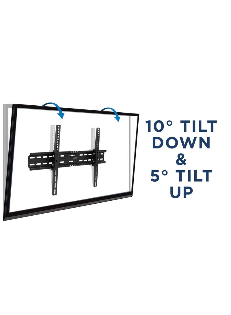 ELTRAZONE TV Wall Mount Bracket | Tilting 2" Low Profile Design Fits Large Flat Screen TVs 37 38 42 50 55 58 60 65 70 Inch | 15 Degrees Tilt Compatible up to 600x400mm - Image 3