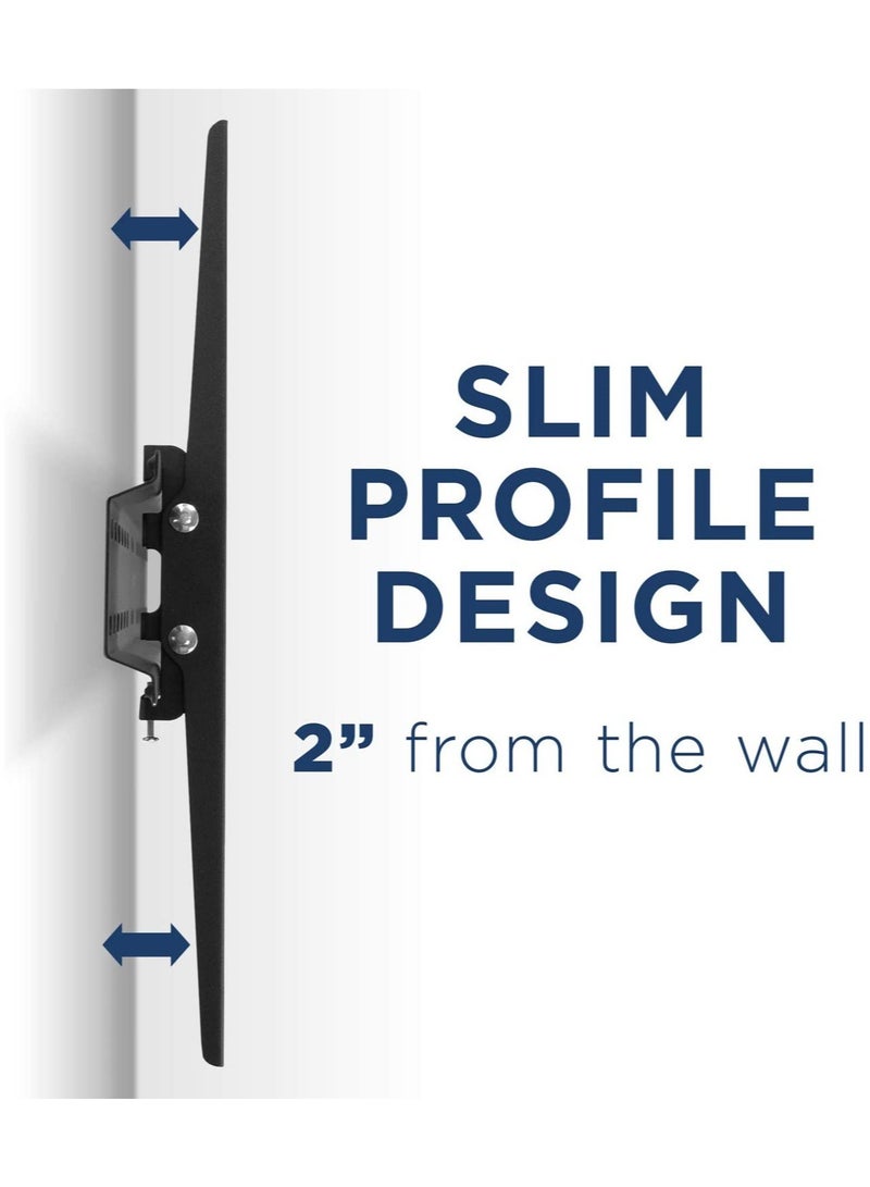 ELTRAZONE TV Wall Mount Bracket | Tilting 2" Low Profile Design Fits Large Flat Screen TVs 37 38 42 50 55 58 60 65 70 Inch | 15 Degrees Tilt Compatible up to 600x400mm - Image 5