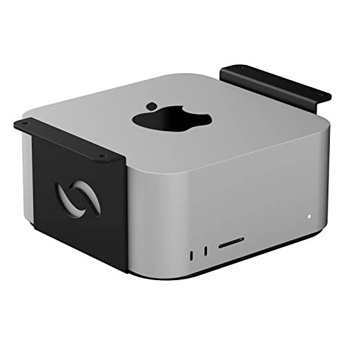 HumanCentric Under Desk Mount Compatible with Mac Studio, Mounting Stand Bracket for M4 M3 M2 M1, Heat Dissipation, Anti-Scratch, Secure or Hide with a Holder Case - Image 1