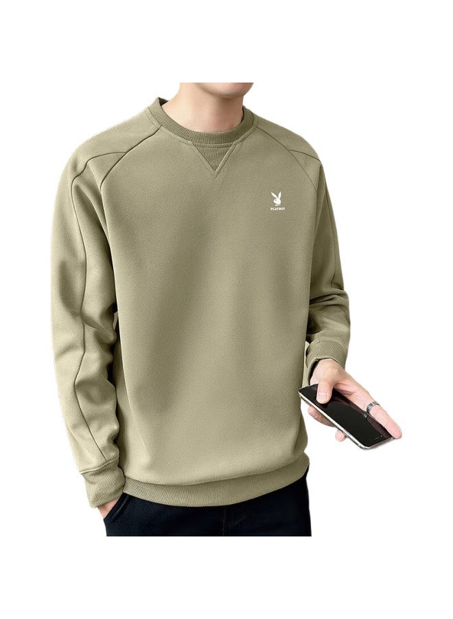 PLAYBOY Sweatshirt For Men, Round Neck, Autumn New Retro Moisture-Wicking Men'S Sweatshirt, Long-Sleeve T-Shirt, Casual Loose Undershirt, Men'S Clothing - Image 2