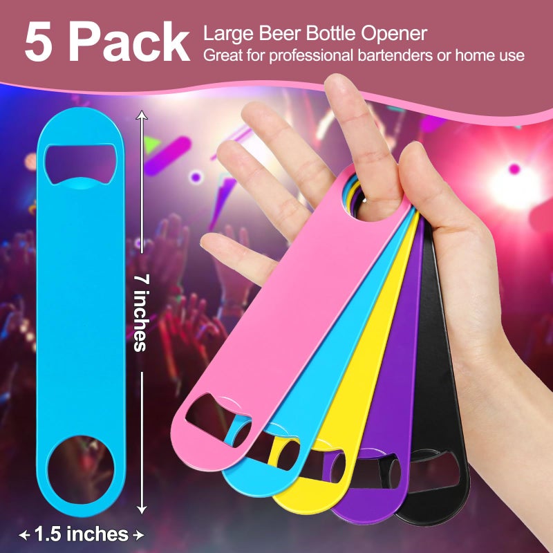 WEGAZ-5 Pack 7 Inches Large Colorful Beer Bottle Openersï¼ŒStainless Steel ï»¿ - Image 2