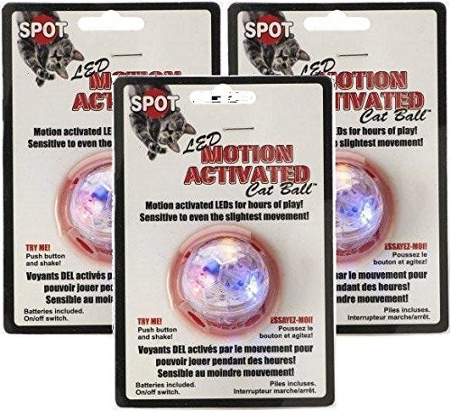 SPOTBRITES Ethical Pet 3 Pack of Motion Activated Cat Ball Cat Toys - Image 4