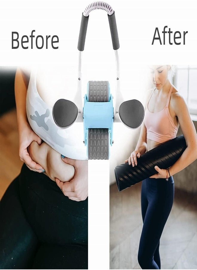 Tiokkss Automatic Rebound Ab Abdominal Exercise Roller Wheel, With Elbow Support And Timer, Abs Roller Wheel Core Exercise Equipment, For Men Women (Blue)  - Image 5