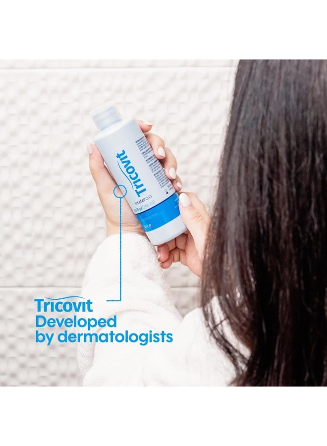 Tricovit Hair Growth Shampoo for Women & Men - Scalp Treatment for Hair Thinning - Regulates Sebum and Hydrates & Regenerates Scalp - Dermatologist-Formulated Thickening Shampoo (8.4 oz) - Image 5