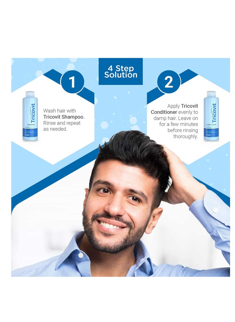 TricoVit - Tricovit Shampoo - Routine Hair Growth Shampoo For Thinning Hair - Promotes Stronger and Thicker Hair With Natural Active Ingredients - 8.4 oz - Image 1