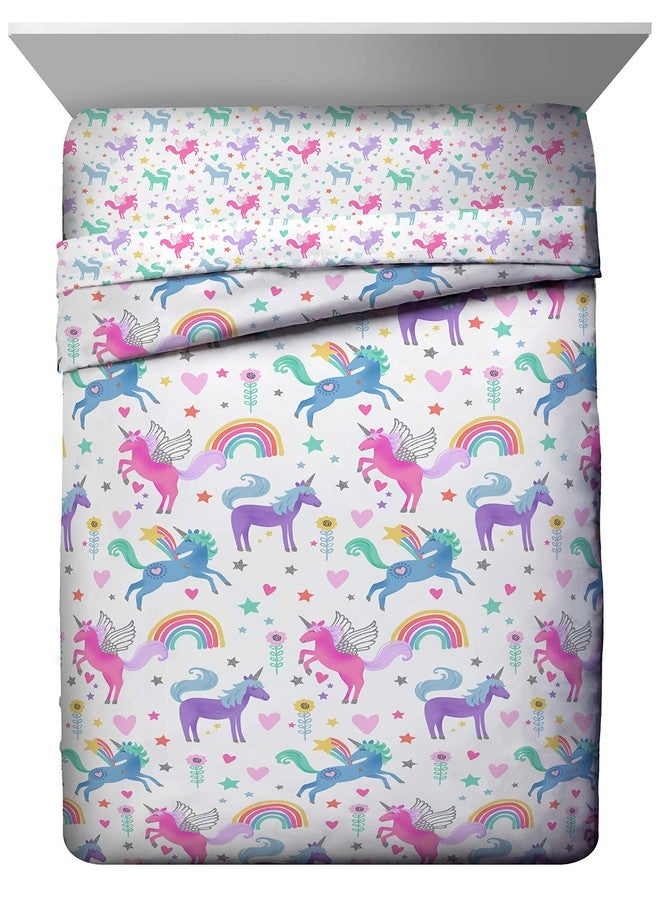 Jay Franco Unicorn Rainbow 4 Piece Twin Bed Set - Includes Comforter & Sheet Set - Super Soft Fade Resistant Microfiber - Image 2