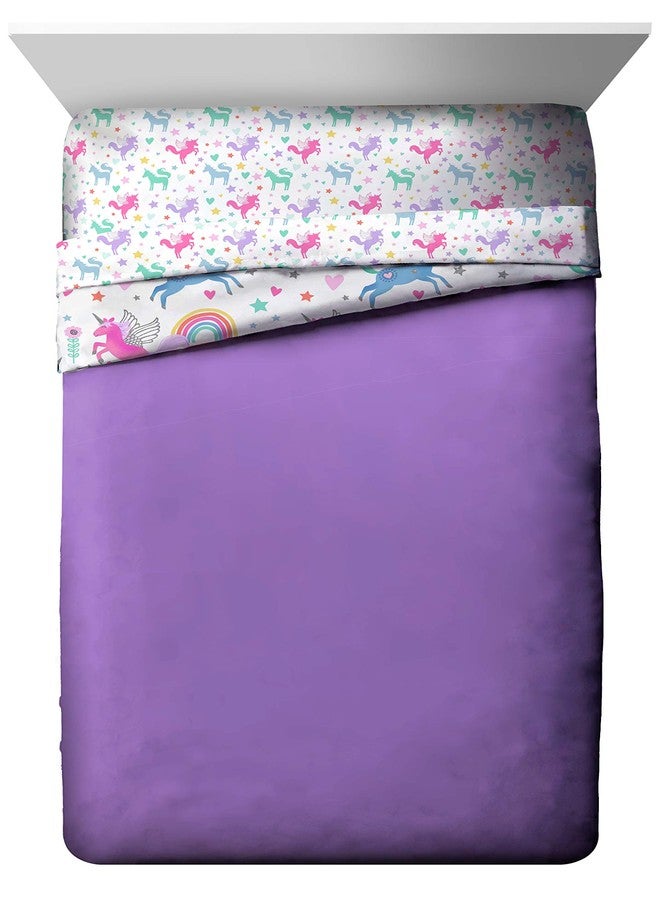 Jay Franco Unicorn Rainbow 4 Piece Twin Bed Set - Includes Comforter & Sheet Set - Super Soft Fade Resistant Microfiber - Image 3