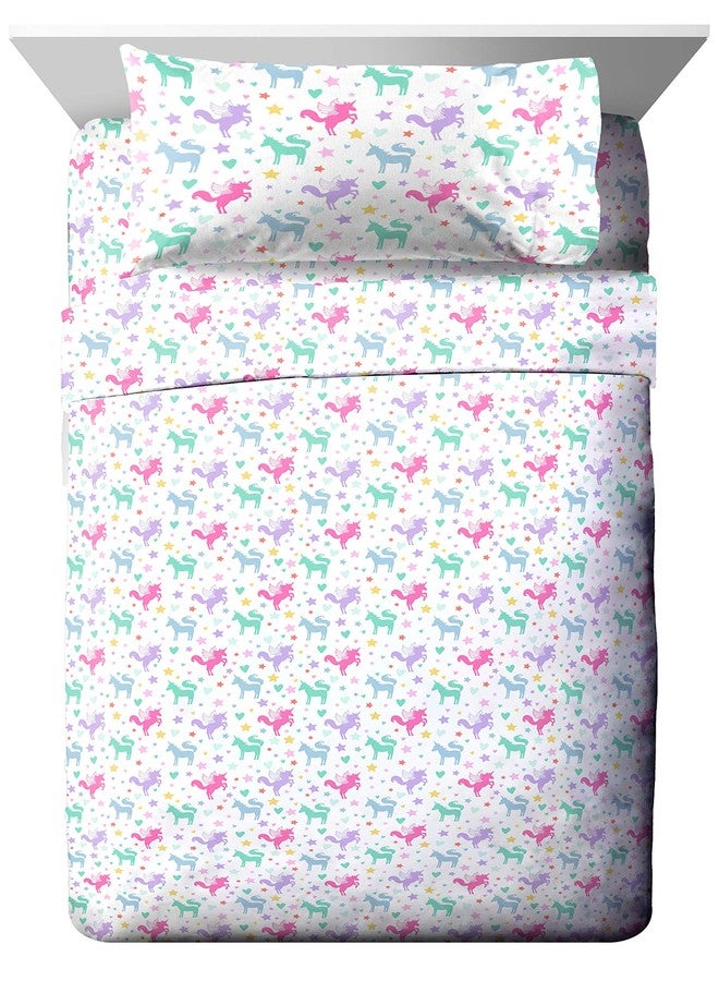 Jay Franco Unicorn Rainbow 4 Piece Twin Bed Set - Includes Comforter & Sheet Set - Super Soft Fade Resistant Microfiber - Image 4