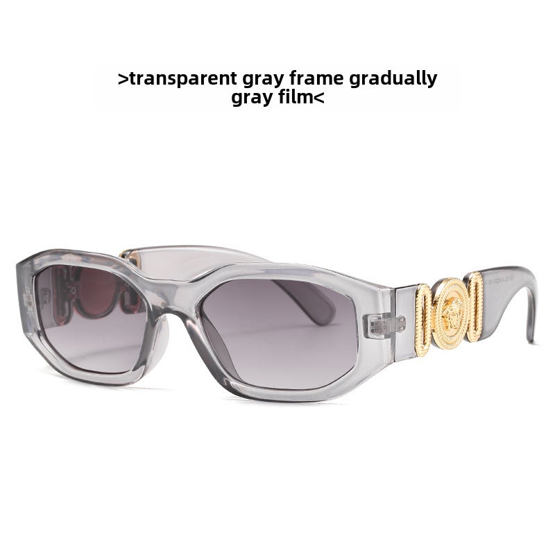 Generic New Quirky Unisex Sunglasses 4361 C12. Gray-through frame gray patch