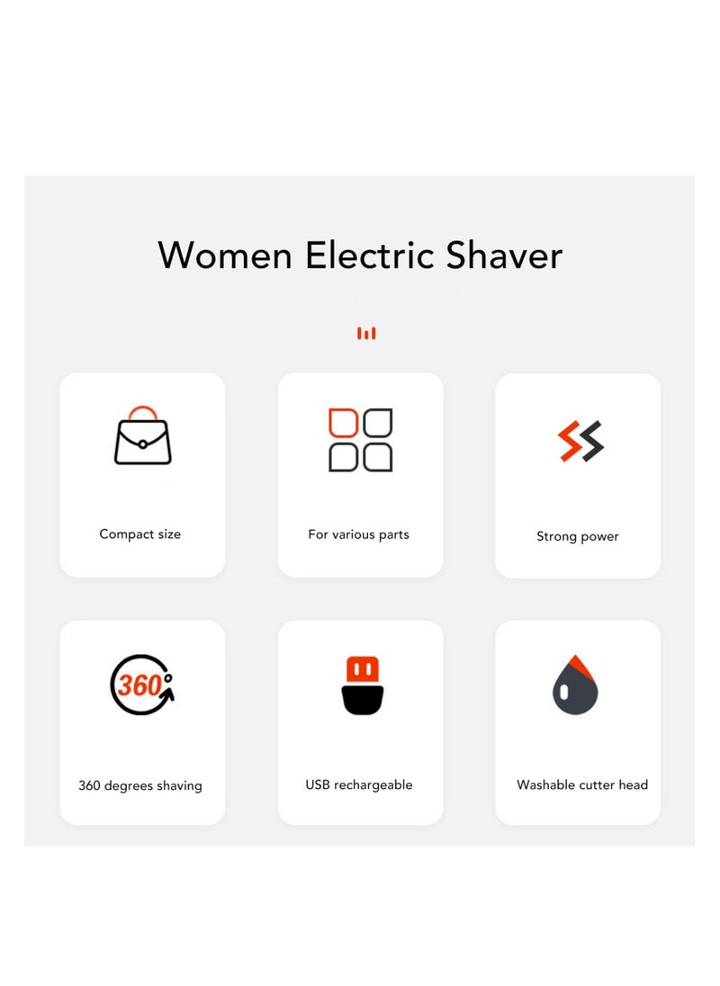 SYOSI - Razors Women, Electric Shaver for Women, Body Shaver, Lady Shaver Electric Hair Removal Shaver, Smooth Shaving, 3 Blades Detachable Trimmer USB Rechargeable Hair Trimmer for Arm Leg - Image 1