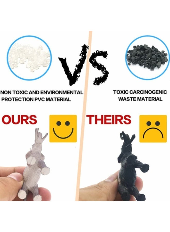 مجموعة ألعاب حيوانات مكونة من 54 قطعة مجموعة ألعاب حيوانات غير سامة وملونة معبأة في دلو - تجربة لعب آمنة وتعليمية وخيالية مناسبة للأطفال من سن 3 سنوات فما فوق. - Image 4