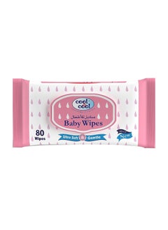 Cool Ultra Soft & Gentle Baby Wipes for Sensitive and Delicate Skin 80 Wet Wipes  - Image 1