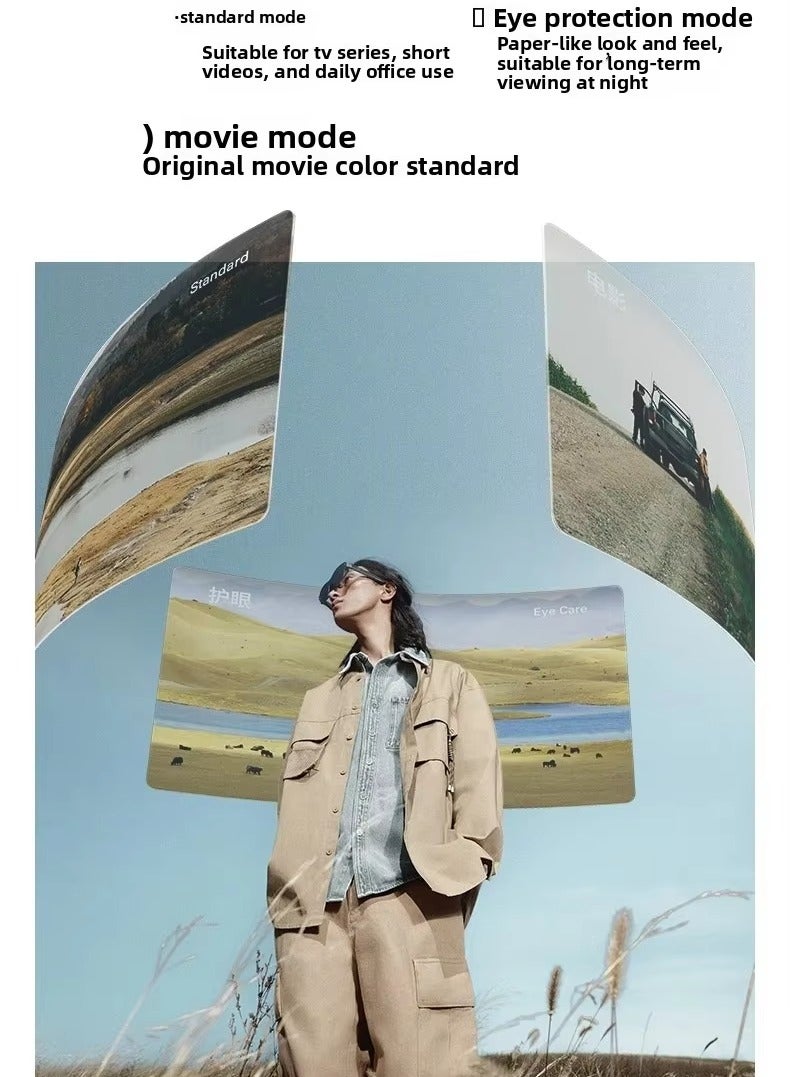 راي نيو رايينيو إير 4 برو - نظارات ذكية للواقع المعزز من الجيل الرابع مع شاشة ميكرو-أولد بدقة HDR10، 1200 نت، شاشة افتراضية 135 بوصة، 120 هرتز، تحويل SDR إلى HDR والبعد الثنائي إلى ثلاثي الأبعاد بالذكاء الاصطناعي، صوت B&O، خفيفة الوزن، شاحن USB-C - Image 4