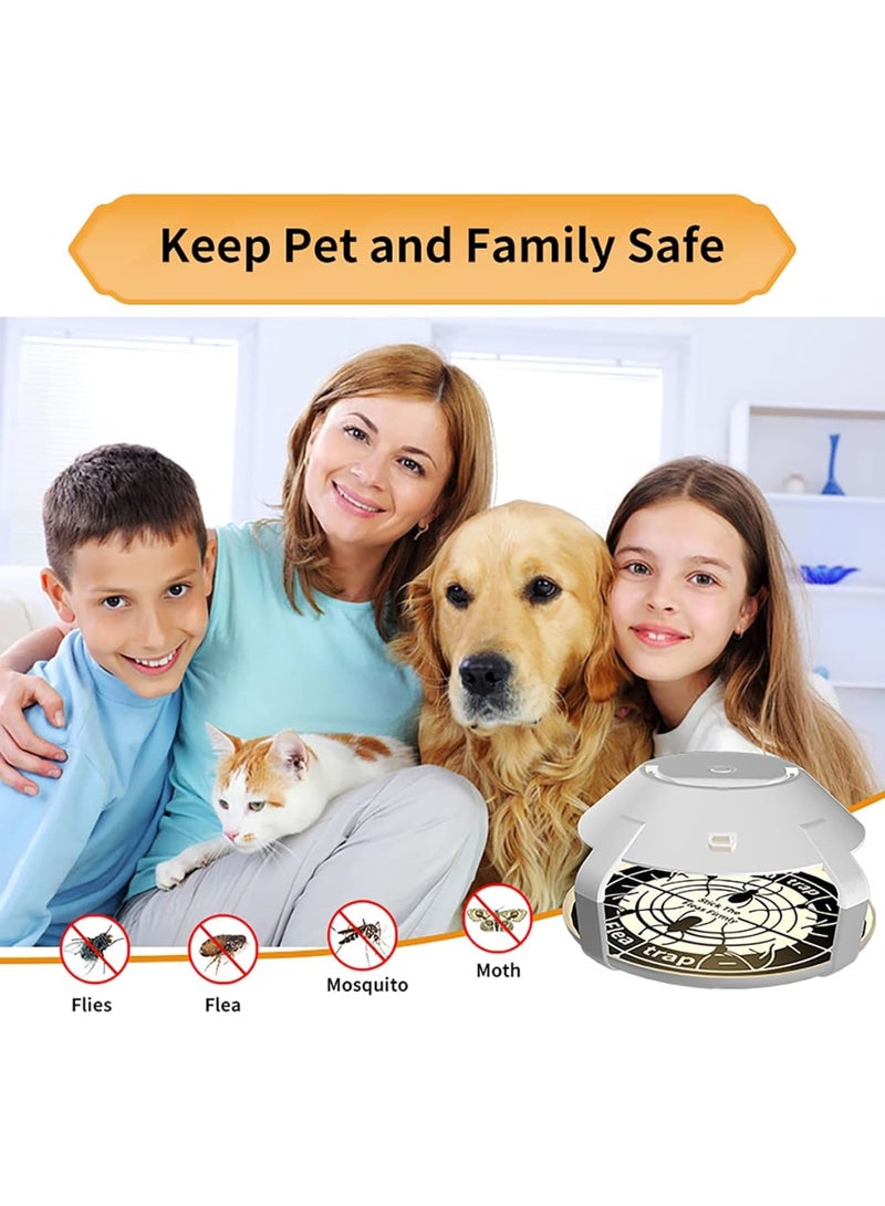 SOLARAE Flea Traps for Inside, 2 Pcs Sticky Dome Flea Trap with 6 Sticky Discs, Odorless Natural Flea Insect Infestation Trap for Kitchen, Living Room, Balcony, Bedroom, Safe for Children and Pets - Image 4