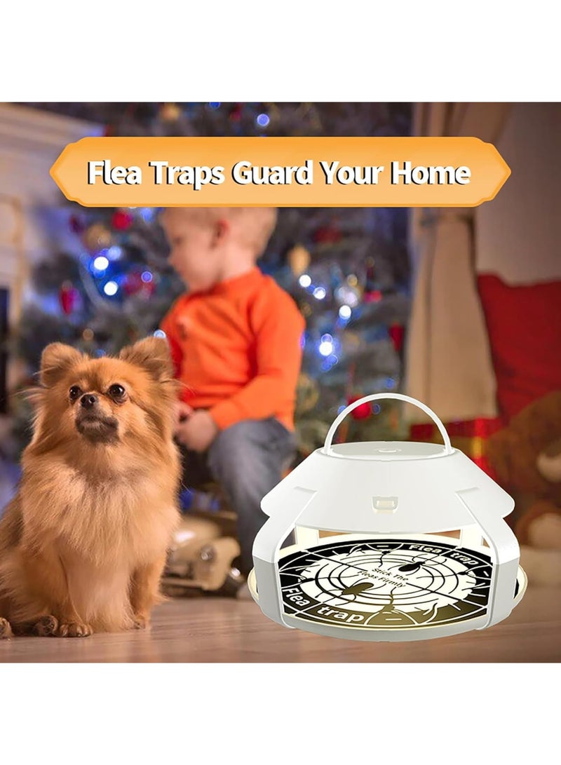 SOLARAE Flea Traps for Inside, 2 Pcs Sticky Dome Flea Trap with 6 Sticky Discs, Odorless Natural Flea Insect Infestation Trap for Kitchen, Living Room, Balcony, Bedroom, Safe for Children and Pets - Image 5