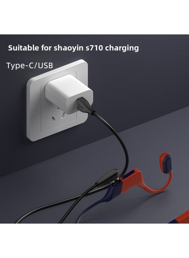 Shaoyin Bone Conduction S710 Headset Special USB-C Charging Line N52 Magnetic Absorption Automatic Adsorption Fast Charging Line-Colour:1m-Model Specifications:A Highway To Shaoyin S710 Line - Image 3