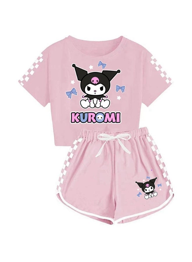 كورومي الرجال والنساء الأطفال تي شيرت + السراويل الرياضية منامة بدلة للأطفال - Image 1