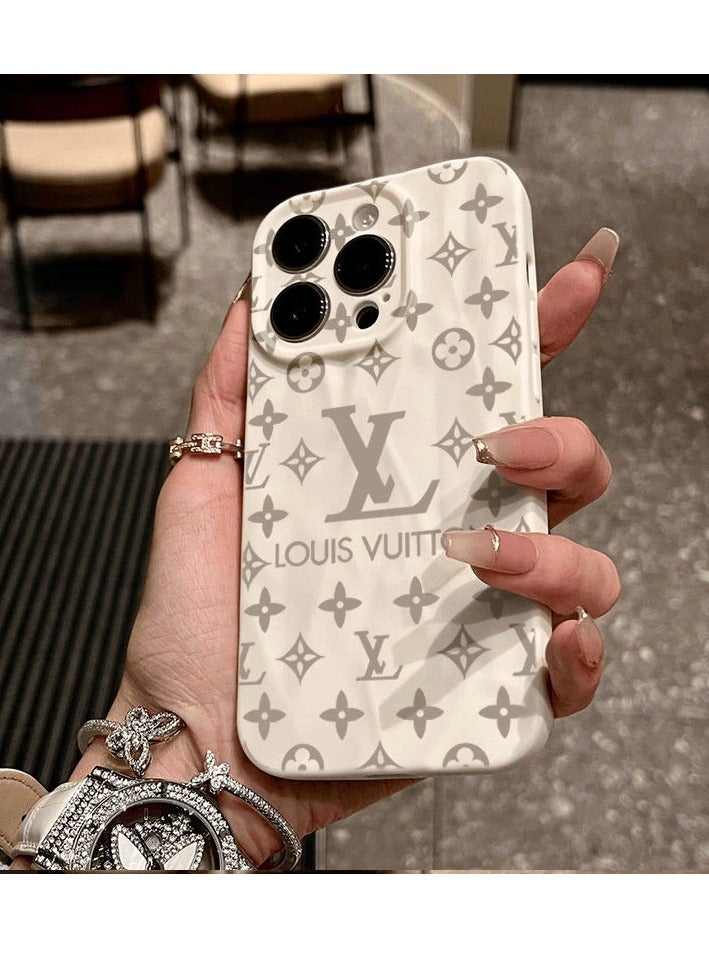 NIBEMINENT Letter Print Protective TPU Case Cover For IPhone 14, Antique White
