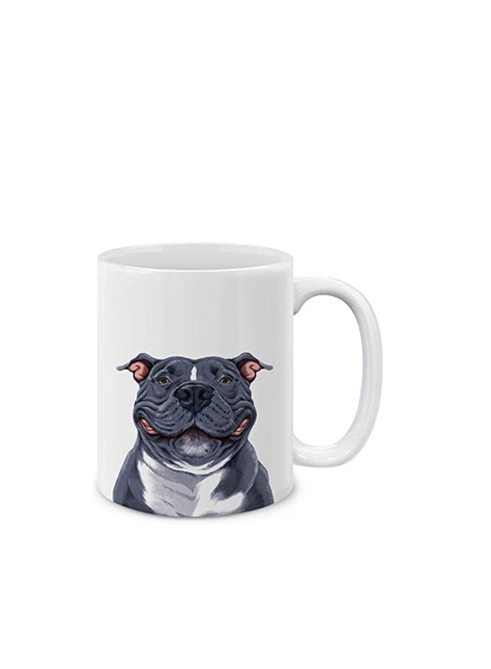 RYN Cute Dazed Pug Puppy Dog Ceramic Coffee Mug Tea Cup, 11 OZ - Image 1