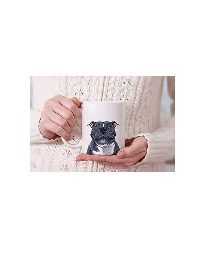 RYN Cute Dazed Pug Puppy Dog Ceramic Coffee Mug Tea Cup, 11 OZ - Image 2