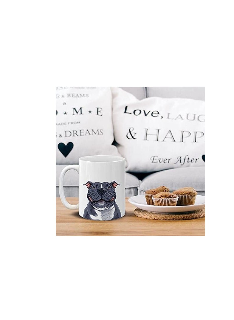 RYN Cute Dazed Pug Puppy Dog Ceramic Coffee Mug Tea Cup, 11 OZ - Image 3