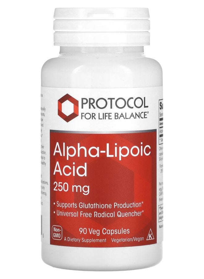 Protocol For Life Balance Alpha-Lipoic Acid 250 mg 90 Veg Capsules
