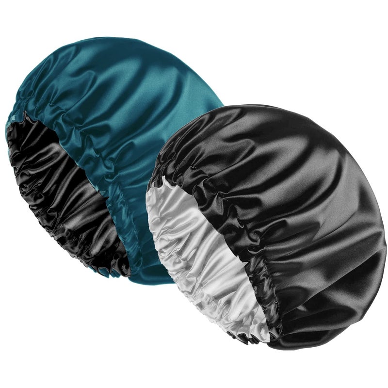 Atrube Satin Bonnet Silk Bonnet Hair Bonnet for Sleeping Satin Bonnet for Hair Bonnets for Women Silk Bonnet for Natural Hair Silk bonnet for Hair Multicolour - Image 1