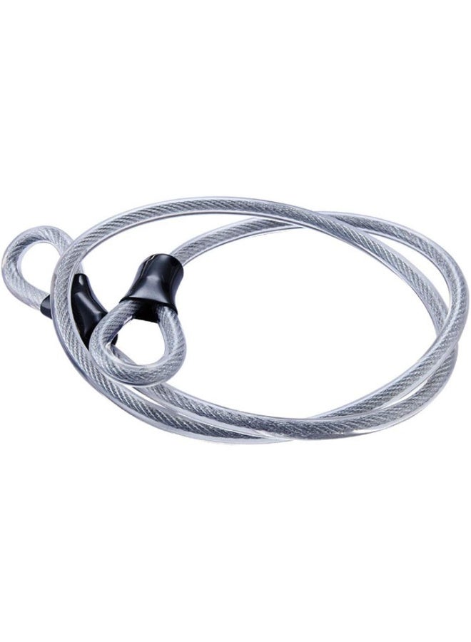 WANLIAN Stainless Steel Safety Cable, Double Loop Braided Steel Cable Flexible Lock Cable Lock 3/8 inch U-Lock, Padlock, Transparent Wire Rope with Ring, Electric Door, Bicycle, Glass Door Lock, Door Handle  - Image 5