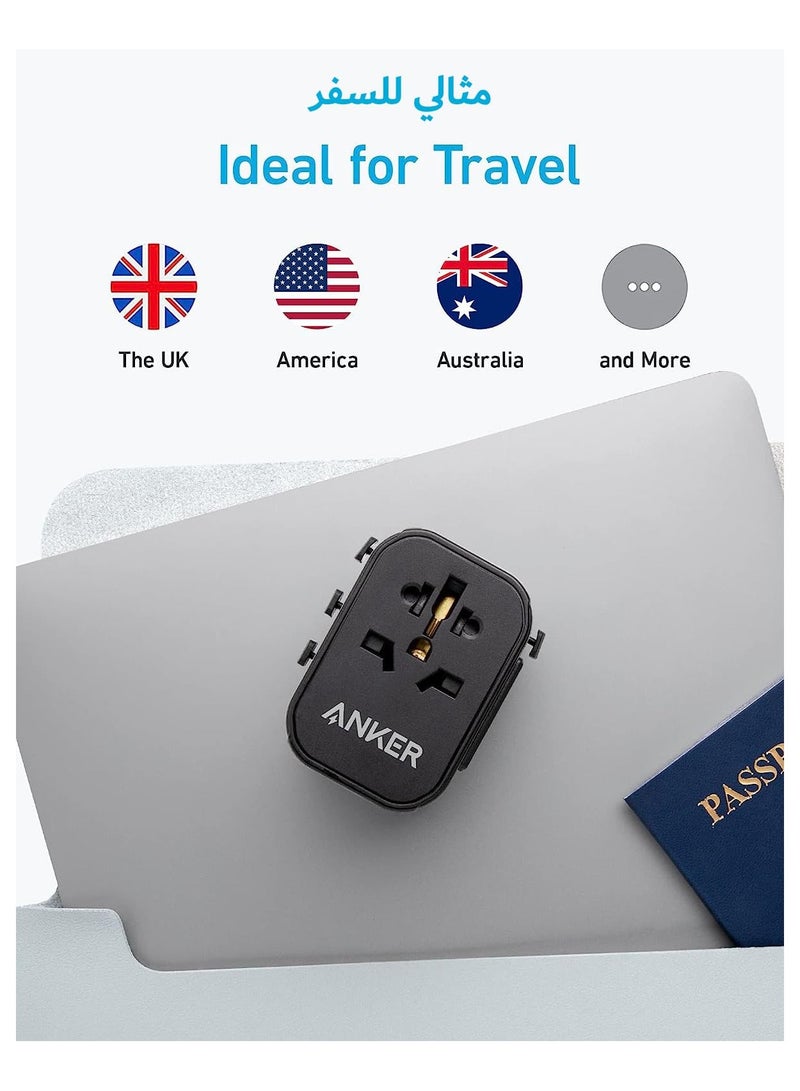 Anker PowerExtend 30W, Wall Charger with Travel Plug, 1-Ports USB-C, 2-Ports USB-A, Wall Plug, 312 Outlet Extender, Black - Image 3