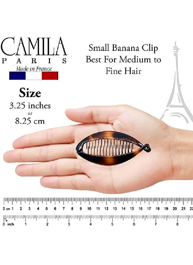 CAMILA - Paris Mp78 French Small Banana Clip Hair Comb Flexible Banana Clips Hair For Thin Hair Ponytail Holder Interlocking Banana Hair Clips Styling Hair Banana Clips For Women Made In France - Image 1