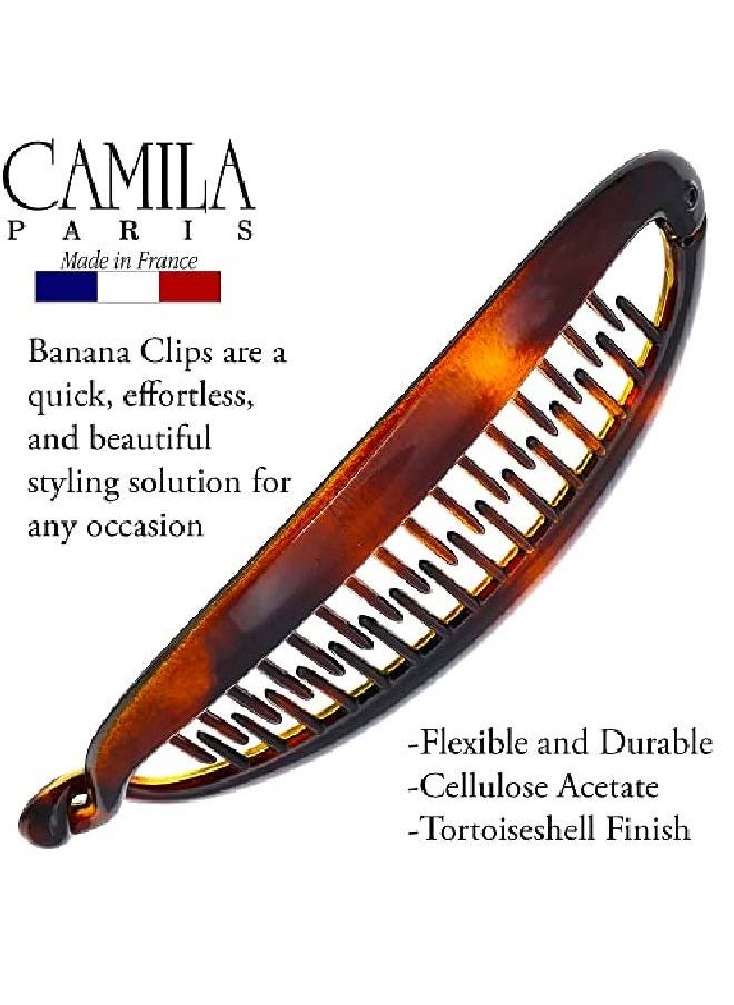 CAMILA - Paris Mp78 French Small Banana Clip Hair Comb Flexible Banana Clips Hair For Thin Hair Ponytail Holder Interlocking Banana Hair Clips Styling Hair Banana Clips For Women Made In France - Image 1