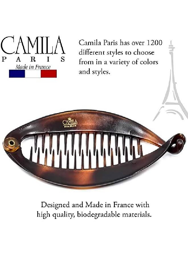 CAMILA - Paris Mp78 French Small Banana Clip Hair Comb Flexible Banana Clips Hair For Thin Hair Ponytail Holder Interlocking Banana Hair Clips Styling Hair Banana Clips For Women Made In France - Image 1