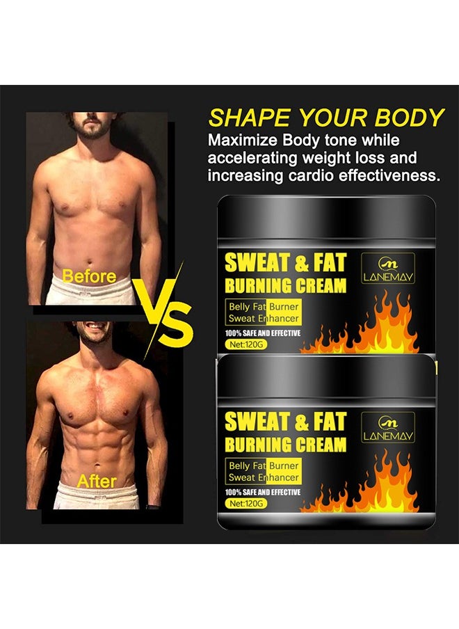 LANEMAY - Sweat And Fat Burning Cream, Cellulite Firming And Slimming Cream For Men And Women, Weight Loss Slimming Workout Enhancer, Cellulite Treatment For Thighs, Legs, Abdomen, Arms And Buttocks 120G - Image 1