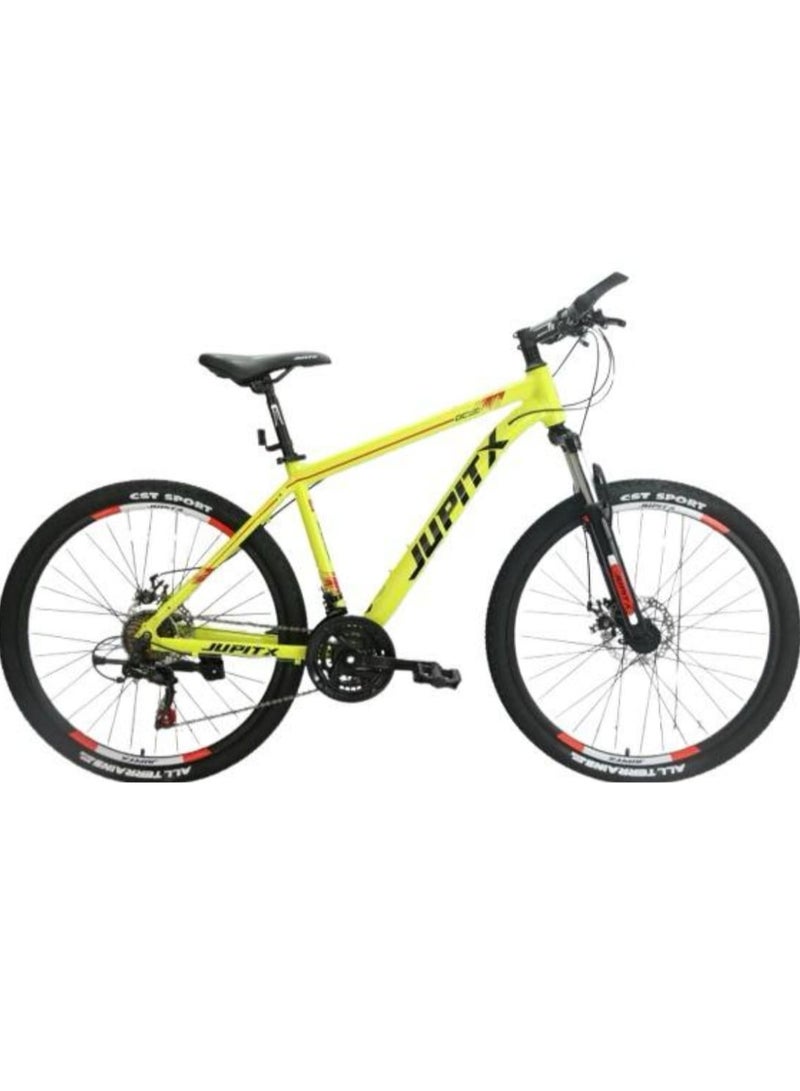 Giant 26-inch yellow mountain bike with 21 speeds