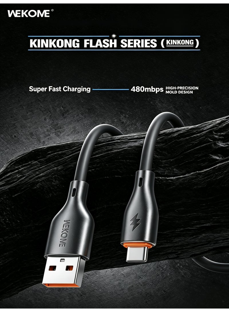 WEKOME 27W PD Fast Charging Cable 1M, PVC Thickened Cord 480Mbps Data Transfer Type-C to L，Compatible with mainstream devices, supports fast charging for various devices - Image 3