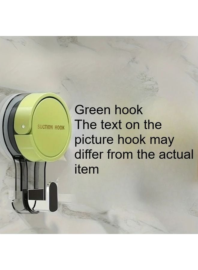 Green Heavy Duty Suction Cup Hooks No Drill Self Adhesive Towel Rack For Bathroom Kitchen - Image 1