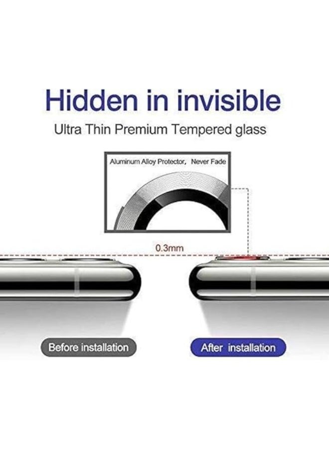 Camera Cover for Motorola Edge 50 Fusion - Ring Camera Lens Protector, Scratch-Resistant HD Clarity Ultra-Thin 9H Tempered Glass with Alloy Metal & Best Camera Protection - Black - Image 5