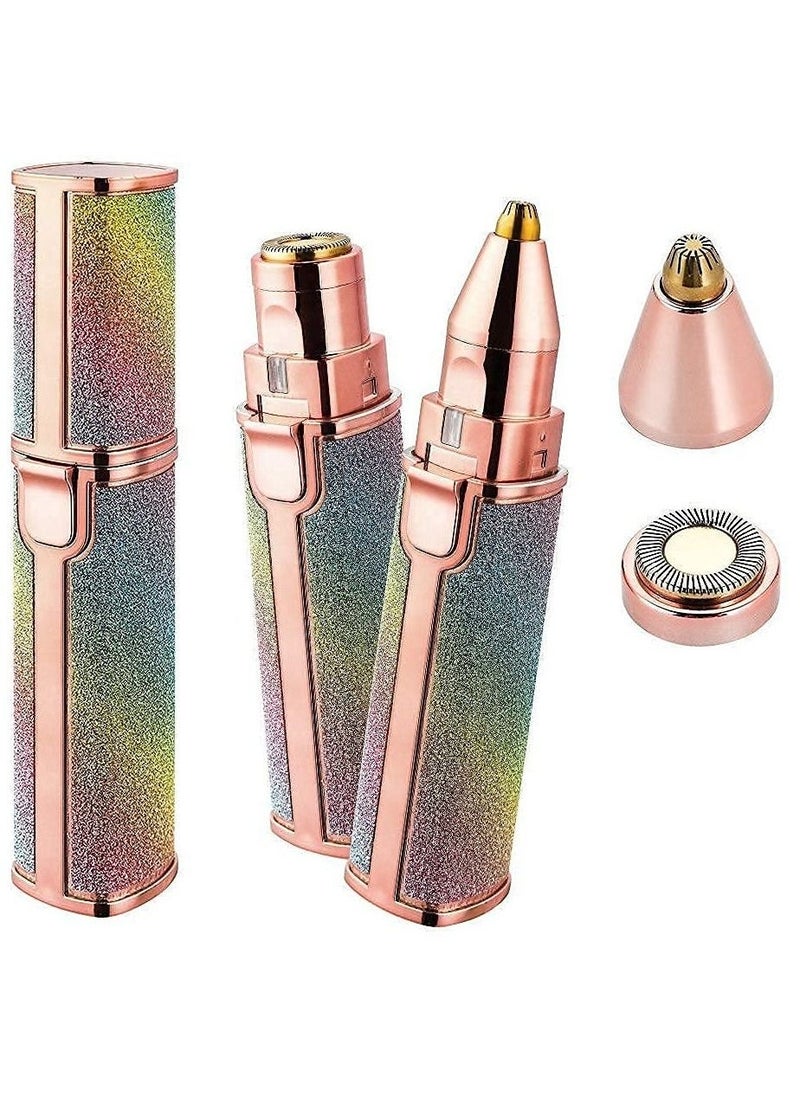 Rechargeable Eyebrow Trimmer & Facial Hair Remover, 2 in 1 Painless Eyebrow Razor Facial Hair Remover, Eyebrow Lips Nose Body Hair Removal Razor For Women - Image 2