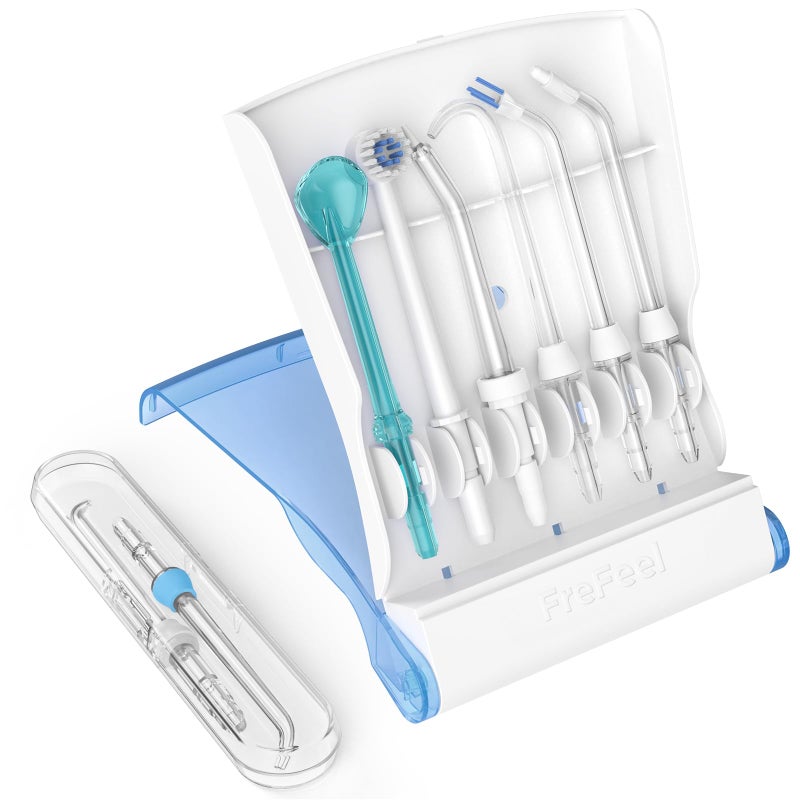 FreFeel Replacement Heads for Waterpik, Replacement Picks for Water Pik Water Flosser (8 Tips Combo + Storage Case + Travel Case) - Image 2