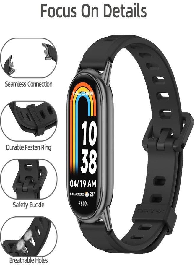 MIJOBS Strap for Mi Band 10/9/8, Replacement Wristband for Xiaomi Smart Band 9 Silicone Sport Watchband - Image 4