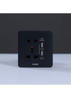 Milano 16A Single Universal Socket With Dual Usb