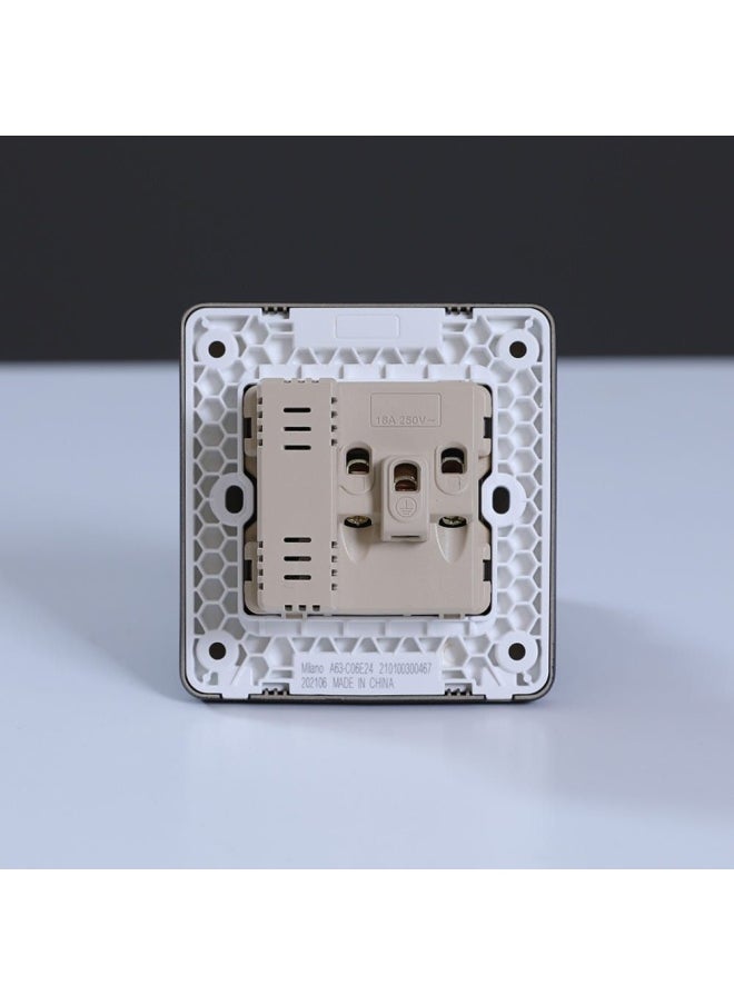 DANUBE HOME - Milano 16A Single Universal Socket With Dual Usb - Image 1