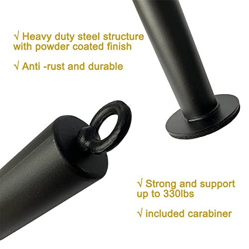 Yaoeruqi Weight Loading Pin 2 inchOlympic Weight Plate Loading Pin for Cable Pulley System LAT PulldownHeavy Duty Gym Equipment Weights Lifting Pin with Carabiner - Image 3