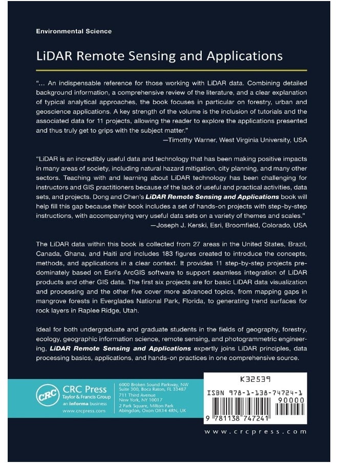 CRC Press LiDAR Remote Sensing and Applications  - Image 2