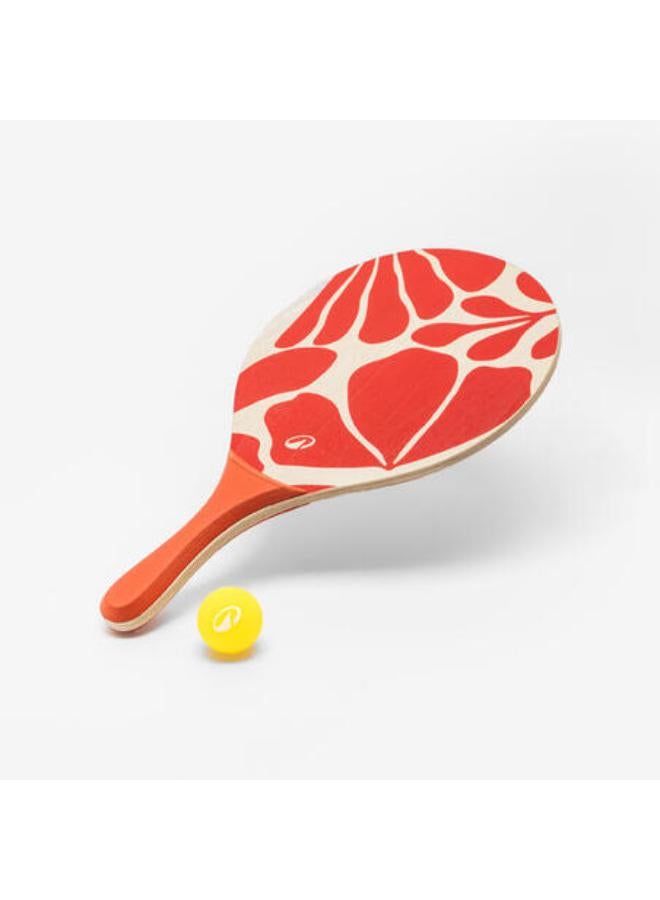 SANDEVER Beach Tennis Racket Set Woody Racket - Red - Image 2