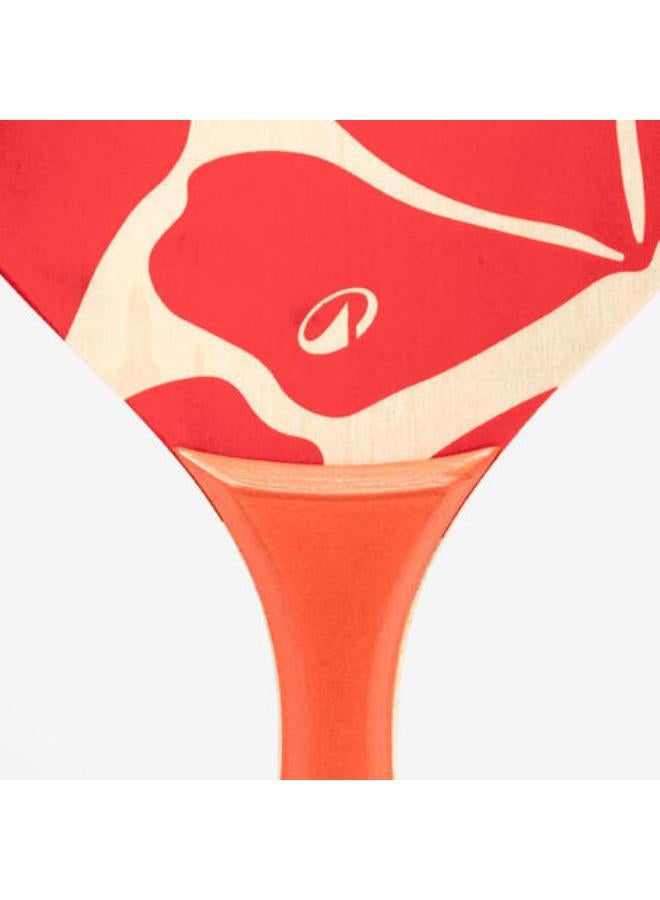 SANDEVER Beach Tennis Racket Set Woody Racket - Red - Image 3
