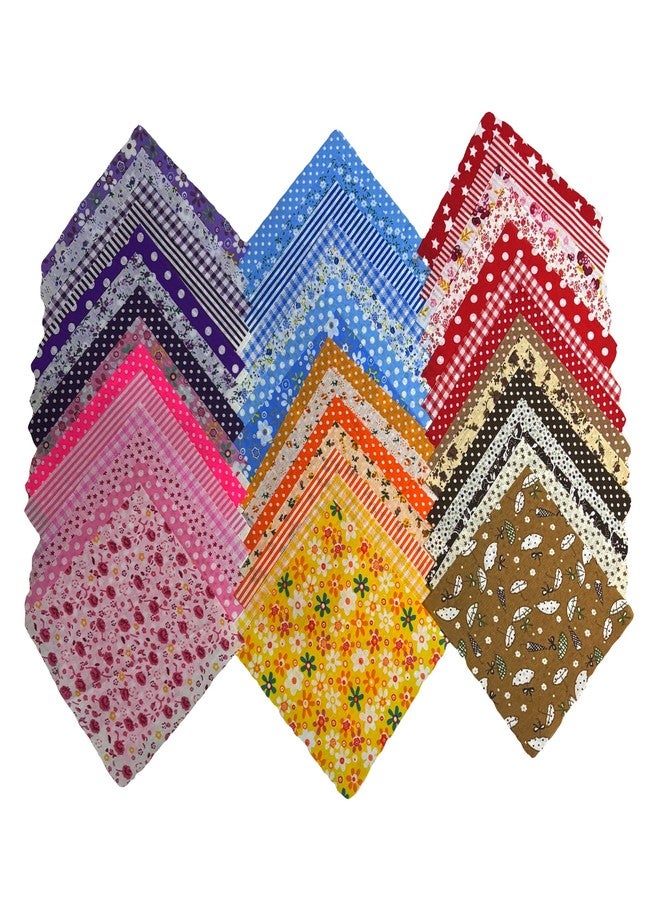 Litboom Quilting Fabric Squares, 42 Pack Cotton Craft Bundle, 5x5 Inch Pre-Cut Multicolor Floral Patterns for DIY Sewing, Patchwork and Crafting Projects - Image 4