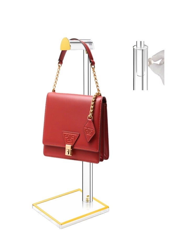 Jolboldy Acrylic Handbag Display Stand, 14"-24" Adjustable Purse Holder Clear Handbag Table Hanger Rack Purse Hanger Stand for Home Closet Store Boutique Counter - Image 1