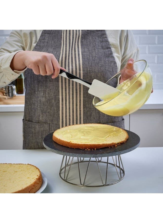 Ikea Rubber Spatula, Food Grade Rubber Spatula, Upgrade Strong Handle with Ergonomic Grip, Heat Resistant Up to 600°F for Nonstick Cookware, Cooking (Black/White) - Image 3