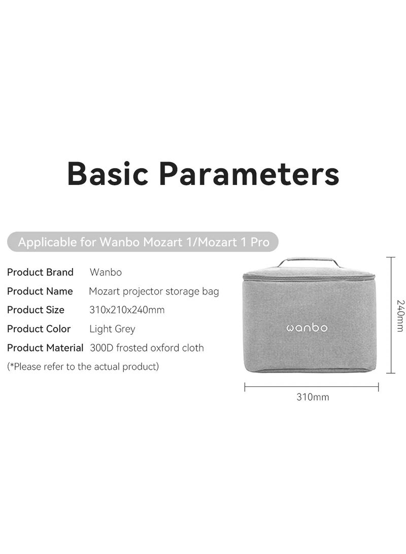 wanbo Projector Bag compatible with Mozart 1 and Mozart 1 Pro Portable Protective Storage Case  - Image 3